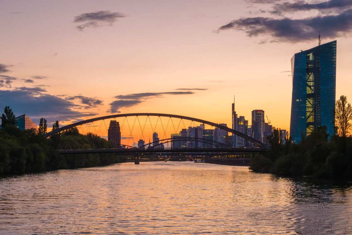 Sonnenuntergang in Frankfurt
