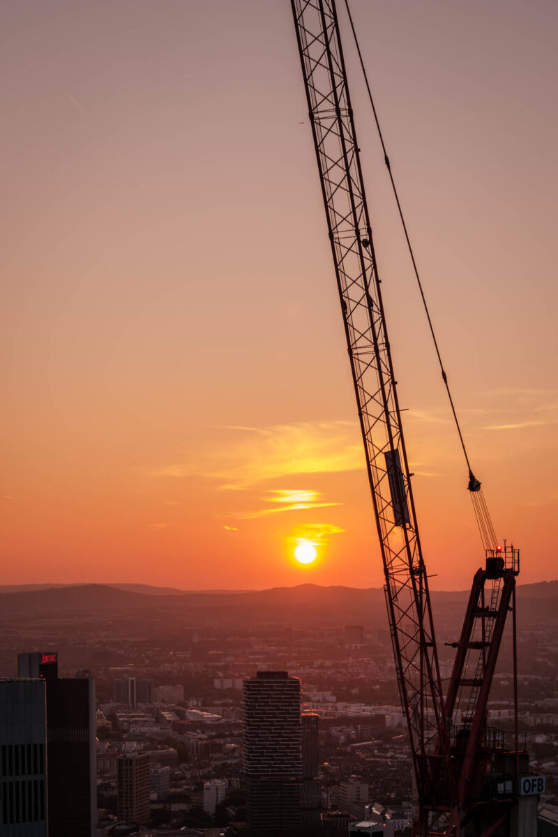 Sonnenuntergang in Frankfurt