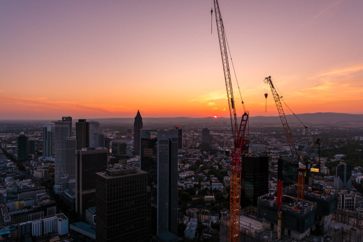 Sonnenuntergang in Frankfurt