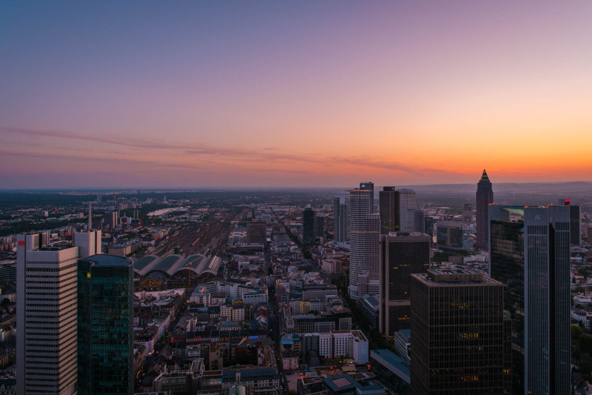 Sonnenuntergang in Frankfurt